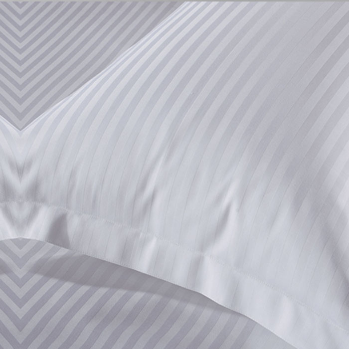 Pillow Case With Sham (1CM Stripe)